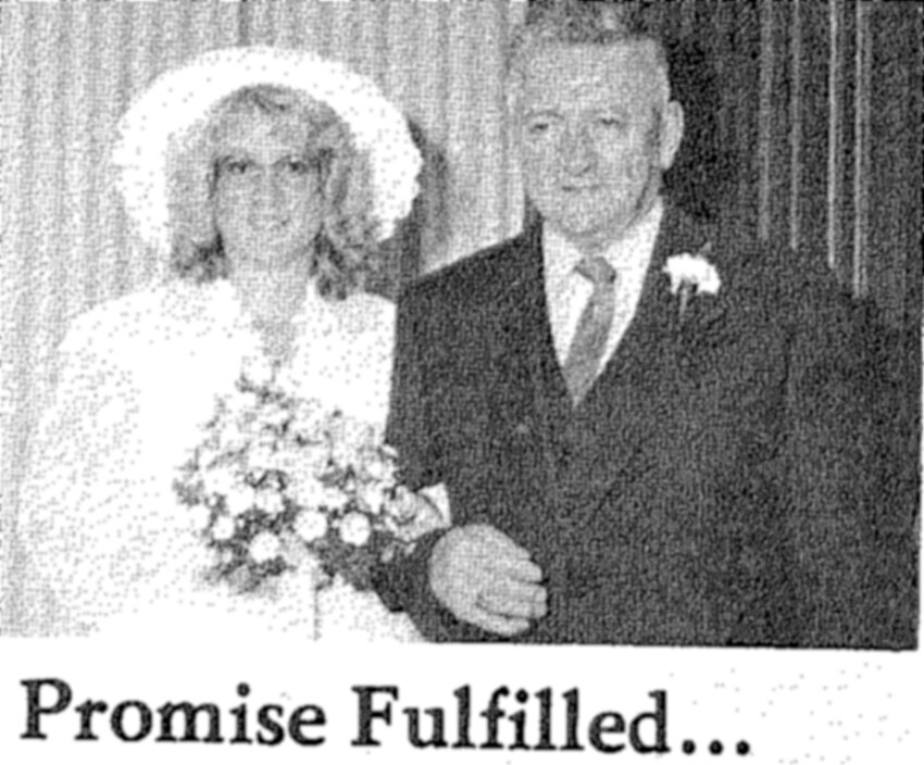 Aug. 18, 1983: Leo Tombergs walked Deanna Claussen down the aisle to become the bride of Mike Reed, fulfilling a promise to Deanna's father, Ralph.