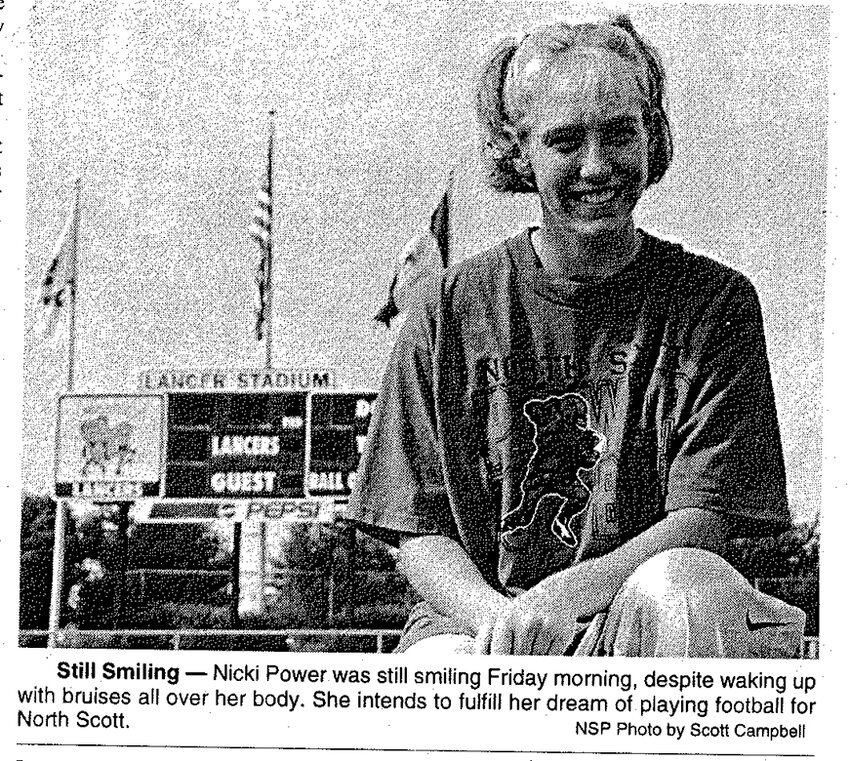 Aug. 26, 1998: Nicki Power was set to make history as the first female football player in the MAC conference.