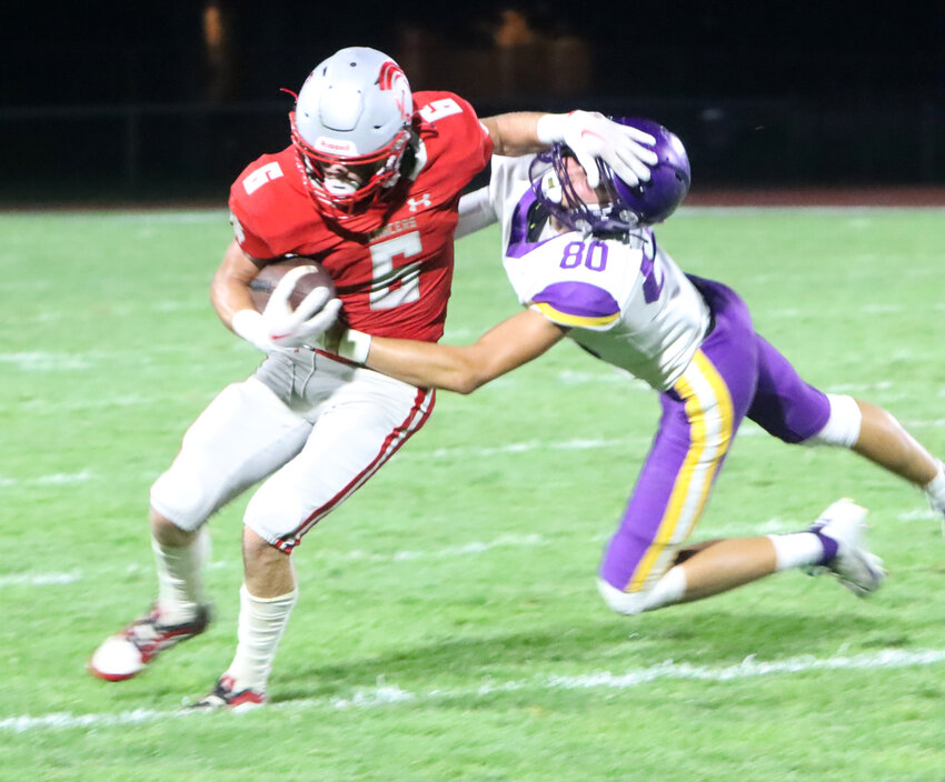 Senior Owen Jordahl had himself a well-rounded evening with an interception, three tackles and a 15-yard reception.