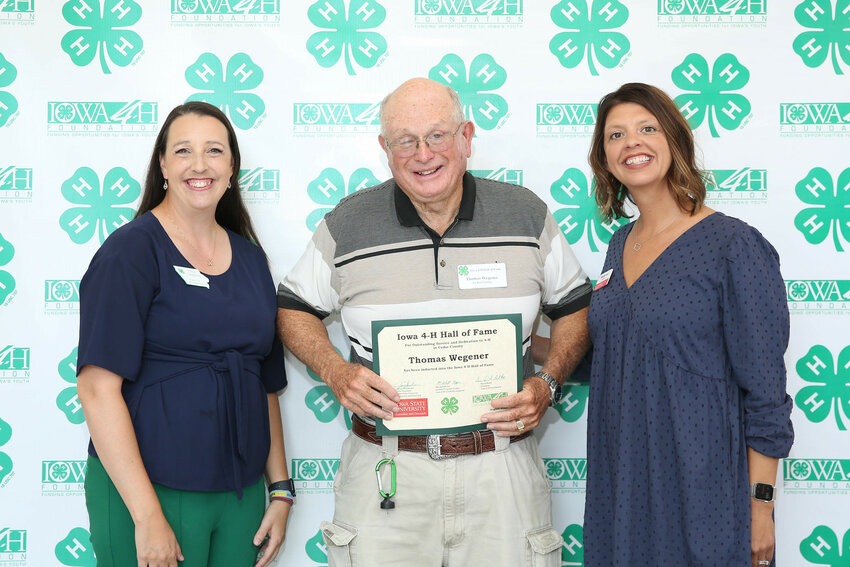 Thomas Wegener of Cedar County was inducted into the 2023 Iowa 4-H Hall of Fame during a ceremony at the 4-H Exhibits Building at the Iowa State Fair on Sunday, Aug. 20.