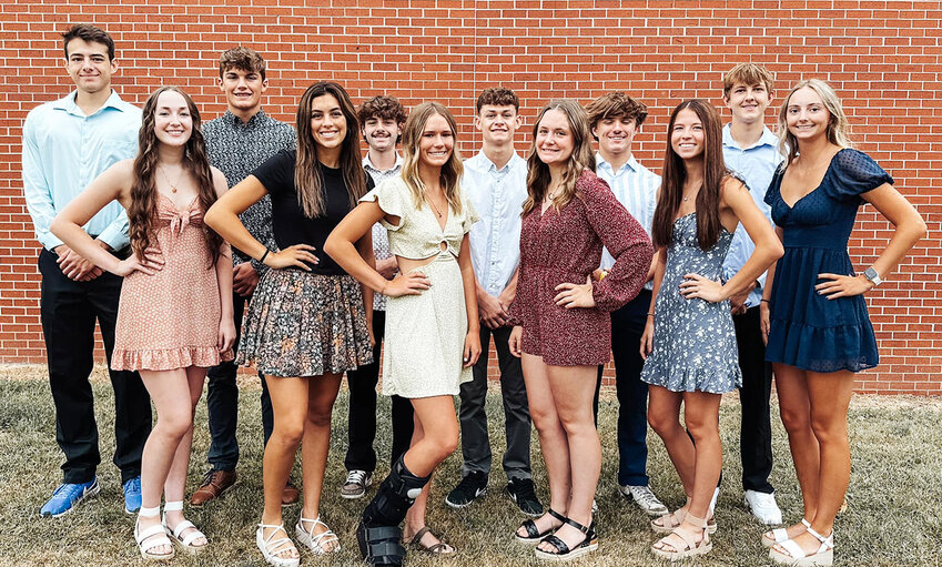 Wilton's 2023 Homecoming court includes queen candidates Lilly Shuger, Ava Barrett, Catie Hook, Calli Langley, Kaylee Coss, and Abby Hugunin; and king candidates Cael Wagaman, Landyn Putman, Mark Clark, Brody Brisker, Charles Allison, and Ben Marine.