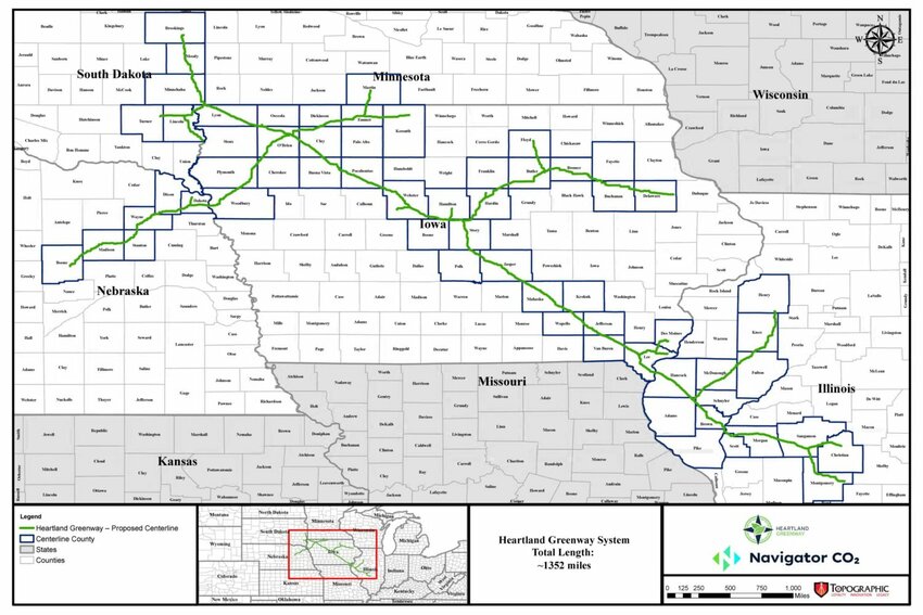 Navigator CO2 proposed this five state pipeline to ship waste from ethanol plants for underground disposal.