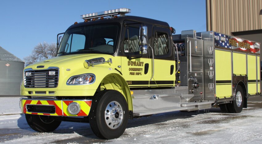 Durant's new fire truck will replace the one totaled in May of last year