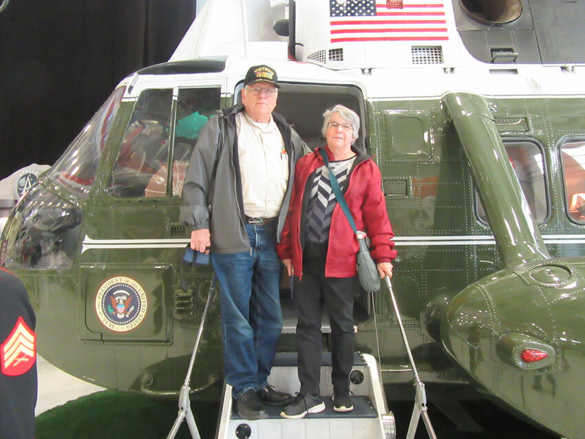 Duane and Lynda Miller, of Eldridge, pose at the U.S. Space and Rocket Center, Huntsville, Ala.