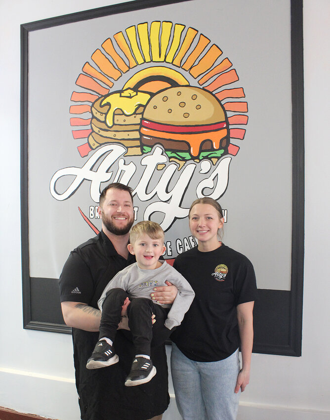 Sakir and Alex Alimoski, with their four-year-old son Arty, have just opened Arty&rsquo;s Sunnyside Caf&eacute; at the corner of Third and Calhoun St. The Wilton couple hopes to make an impact in West Liberty