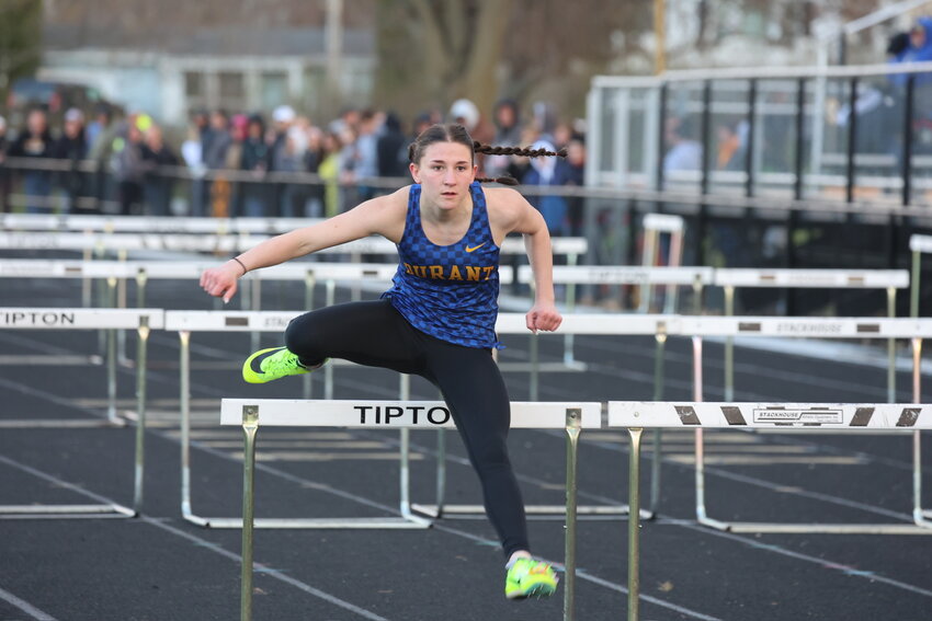 Senior Lainey Shelangoski is well on her way to become a four-time State qualifier in hurdle events