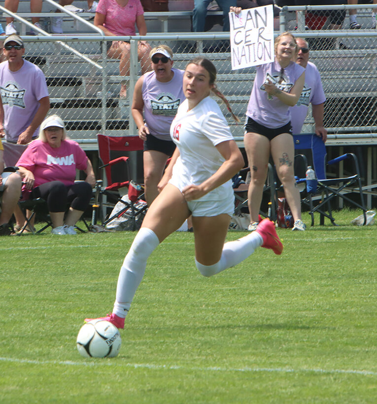 Sophomore Kenzie Moeller and the North Scott faithful can visualize the go-ahead goal against Waverly-Shell Rock.