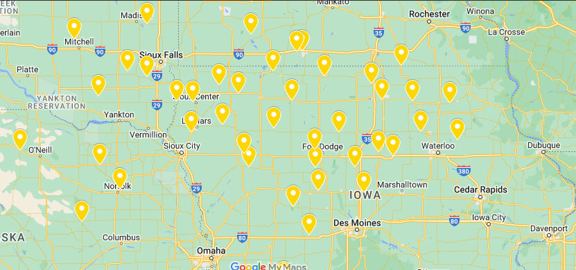 Summit Carbon Solutions ethanol partners across Iowa.