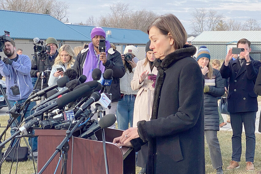 It's impossible to understand why anything like this happens. But again, I want you to know that we'll work tirelessly to get the answers so that we can prevent it from happening again.&quot;  Iowa Gov. Kim Reynolds, Jan. 4, 2024, outside of Perry High School.