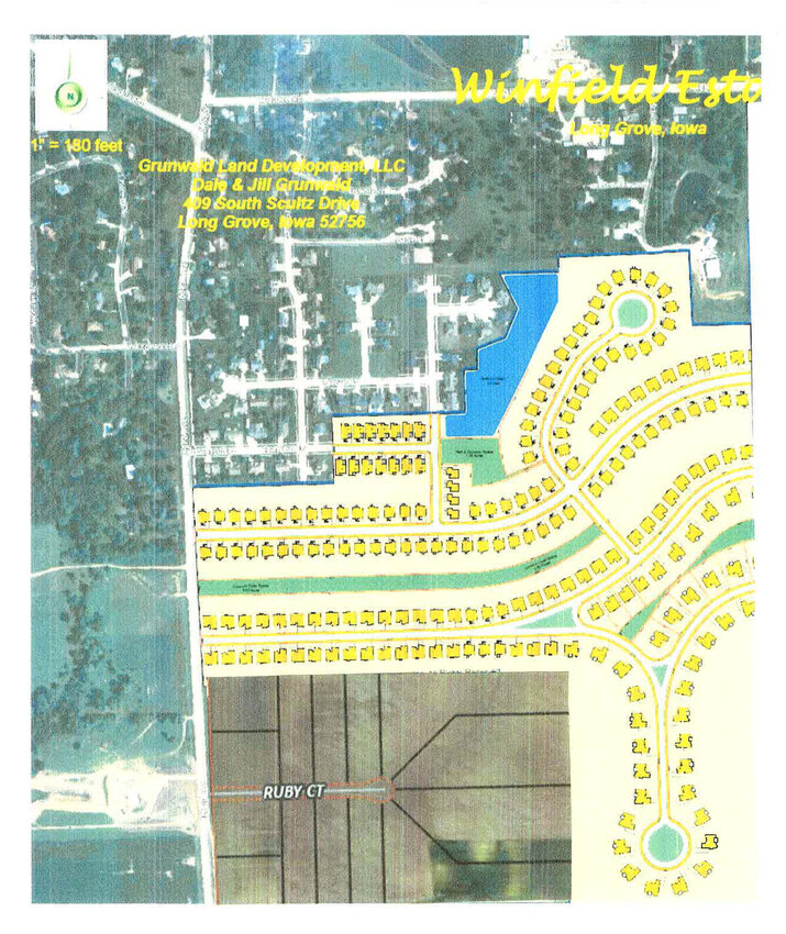 Jill and Dale Grunwald provided this plan for their fifth Long Grove subdivision to the Long Grove council.