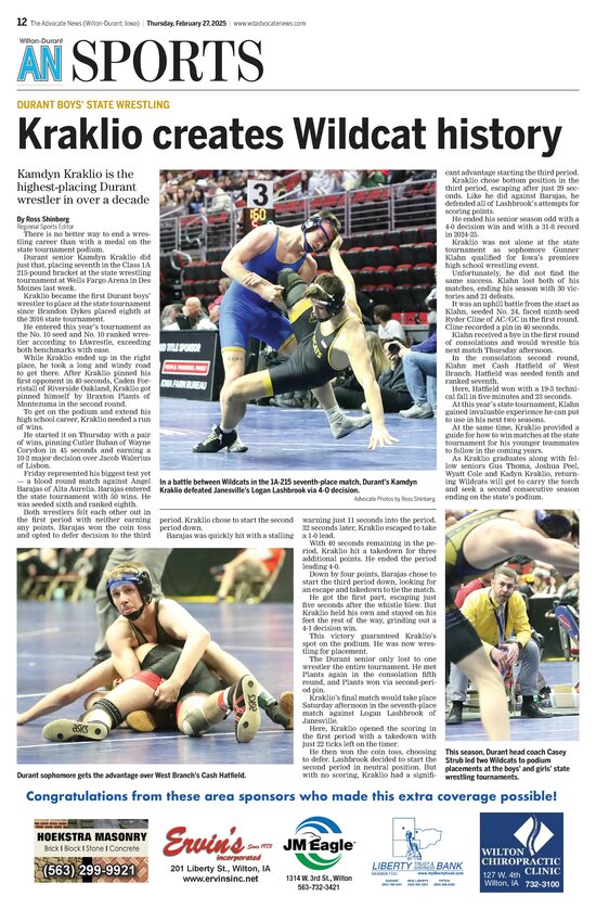 Durant wrestling poster page