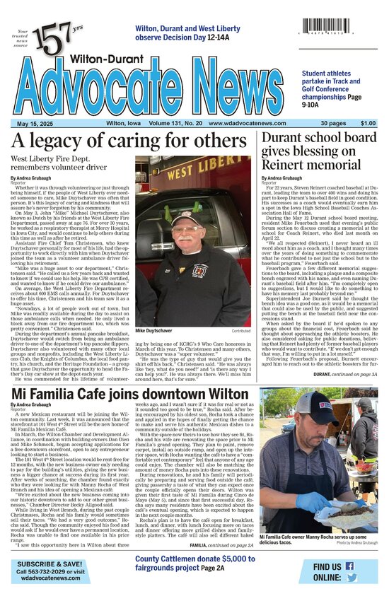 Advocate News &mdash; May 15, 2025