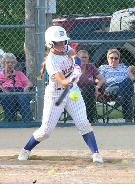 Brianna Schlapkohl barrels up the ball.Advocate