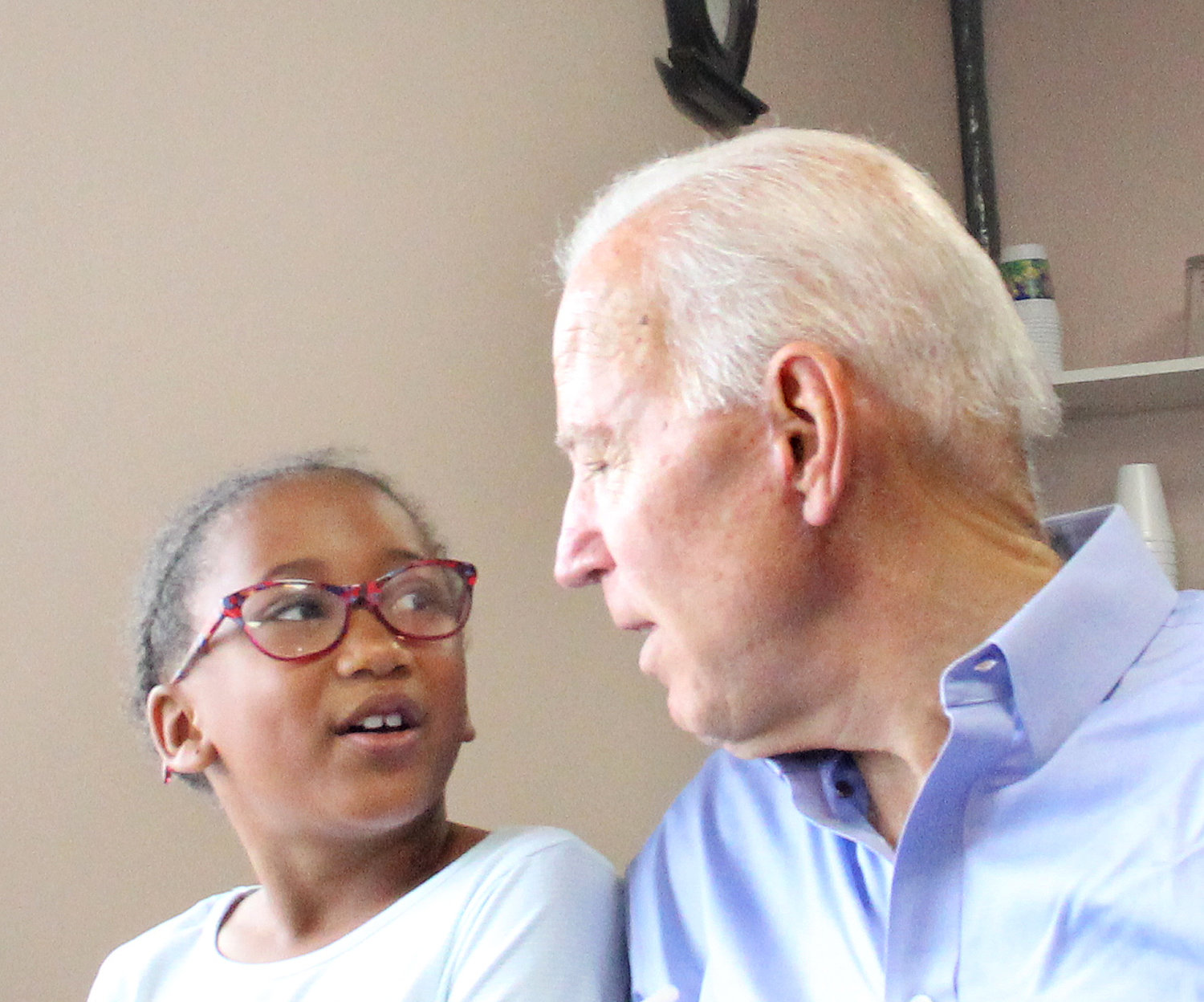 Biden with Cleo Bowers.