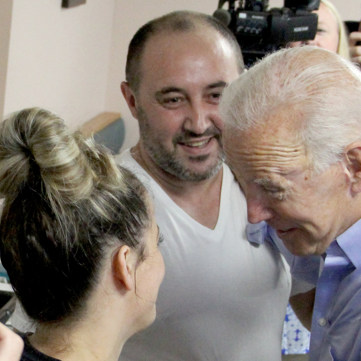Biden greets Tasty Cafe owners Ben and Tuta Bekiri