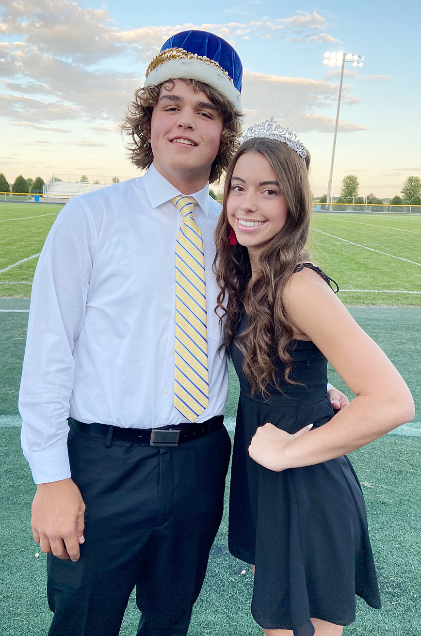 Wilton royalty—At the Wilton homecoming pep rally Sept. 8, seniors Lucas DuRocher and Mallory Lange were named 2021 Wilton homecoming king and queen.