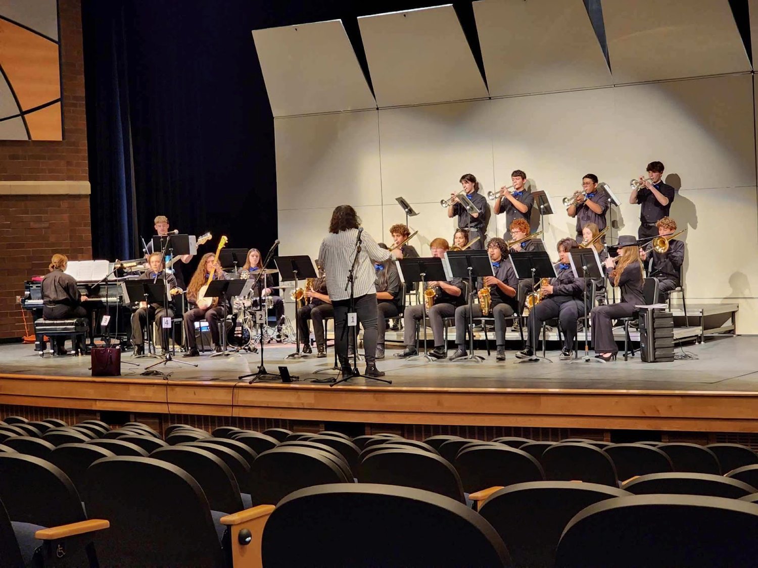 The West Liberty High School Jazz Band placed first in Class 2A at the Southeast Iowa Bandmasters Association district jazz band festival March 4.