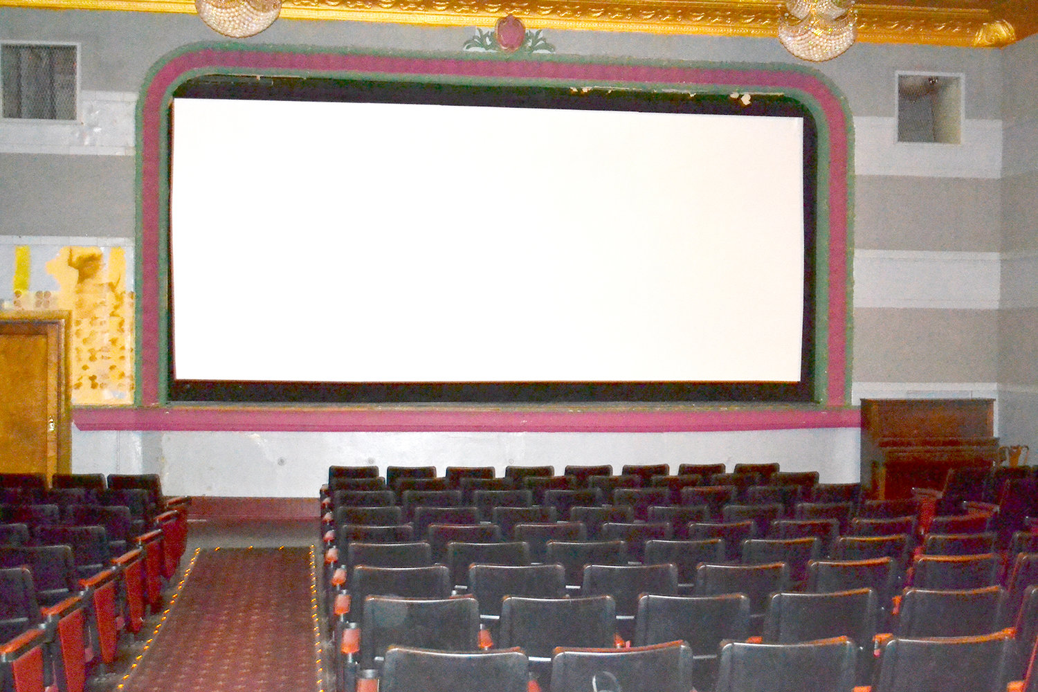 The New Strand Theatre has a single movie screen and stage. The theater seats 230 people and has showings Friday night, matinees Saturday and Sunday and evening showings Saturday nights.