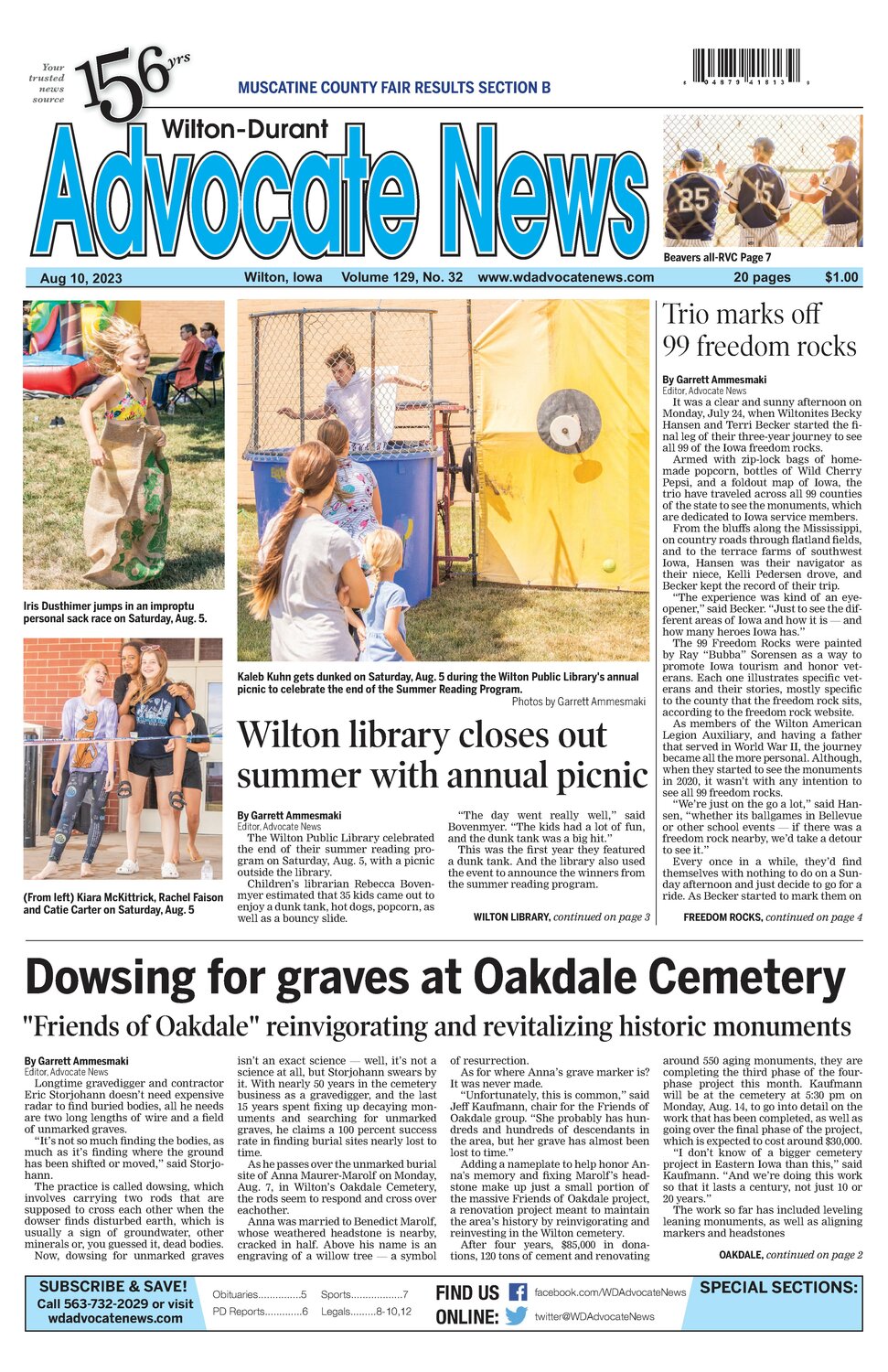 E-Editions | Wilton-Durant Advocate News