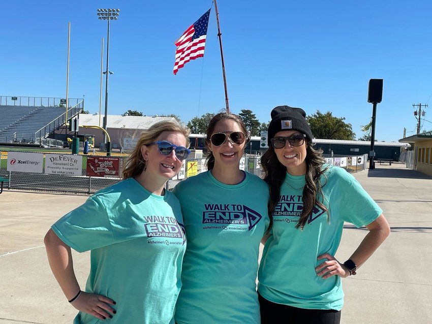 From left, Pampa&rsquo;s Walk to End Alzheimer&rsquo;s Event Coordinators Kathryn Campbell,  Jacqueline Braddock and Stephanie Nelson.