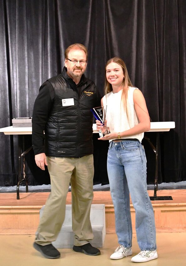 Parkway Ford Representative Mike Lane and Athlete of the Month Kasidy Russell