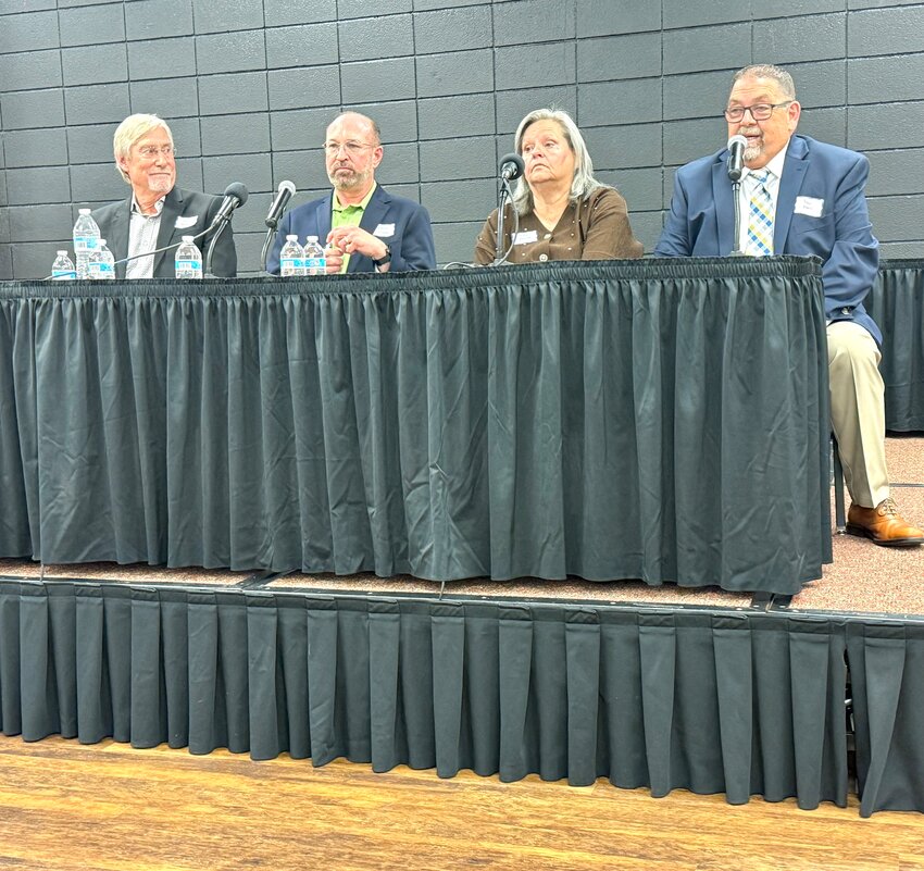 Mayoral candidates Mike Borger, Jimmy Chaney, Amy Petroski, and Paul Searl