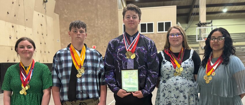 PACE Students Braliegh Curtis, Hunter Wyant, Trey Stark, Kinzie Taylor, and Caila Carrillo