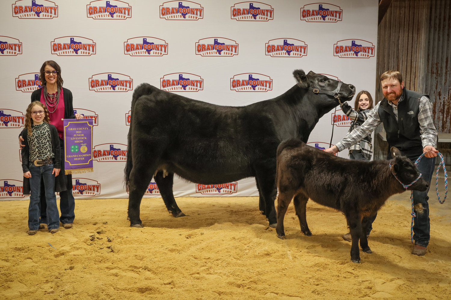 Anleigh Bowers, Grand Champion for Steer and Heifer.