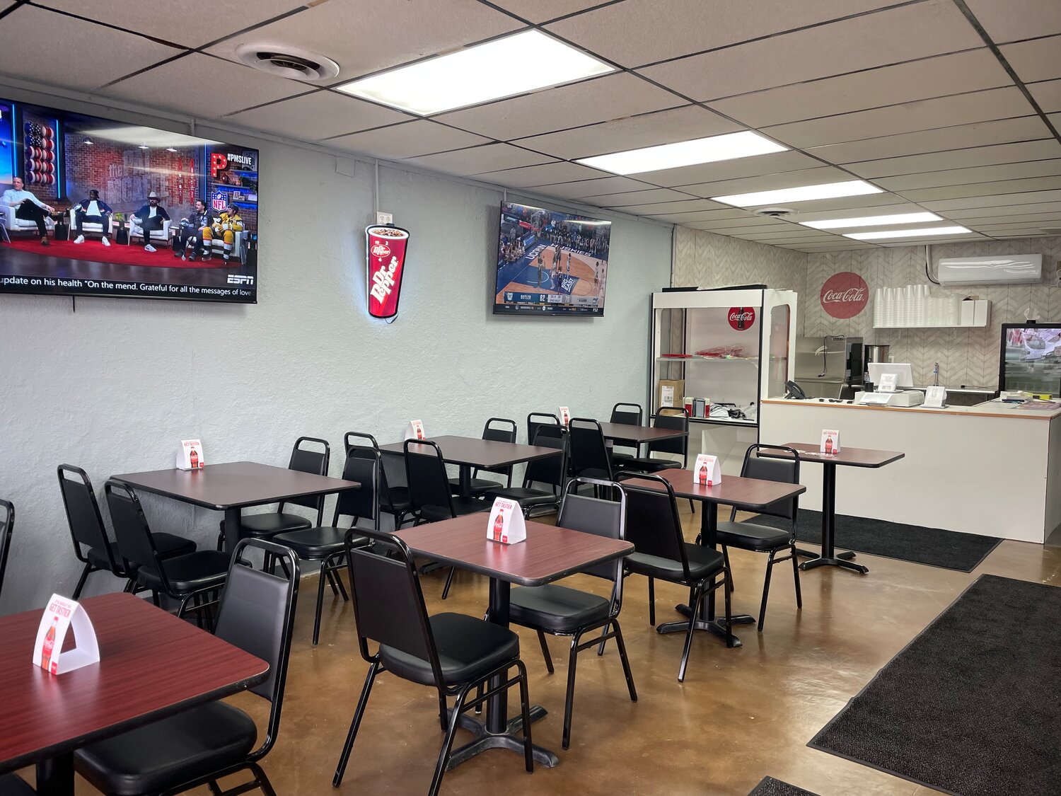 An inside view of Downtown Wings after more than three months of cleaning and renovation