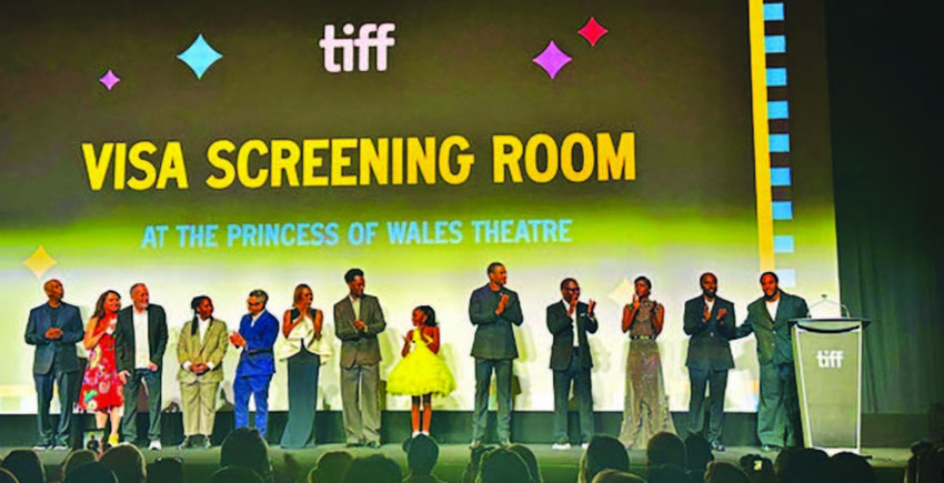 The Piano Lesson cast and crew during opening night at Toronto International Film Festival.