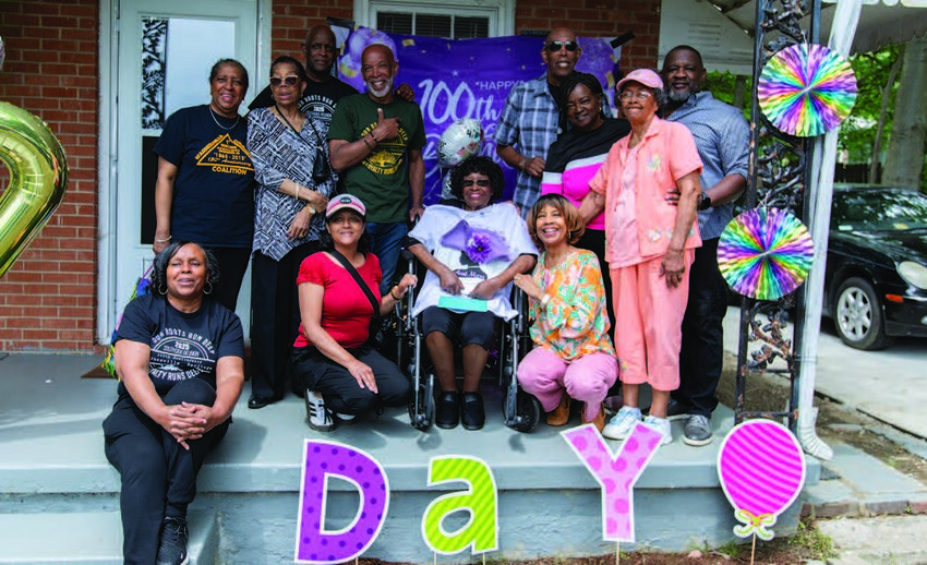 Happy 100th Birthday to Warnersville resident Mary Shoffner, center, surrounded by her family.