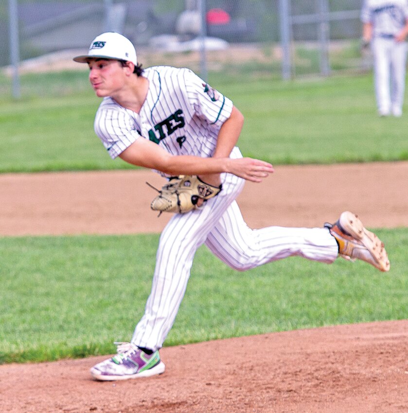 Perryville’s Troy O’Keefe struck out 11 batters in a 3-2 victory over Hillsboro on May 2.