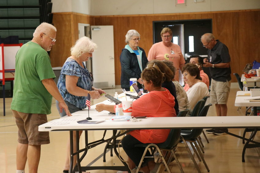 In this undated photo, voter turnout was slim, much like it was for last week’s April 8 election. Jared Kutz, Perry County clerk, said he had anticipated a low turnout