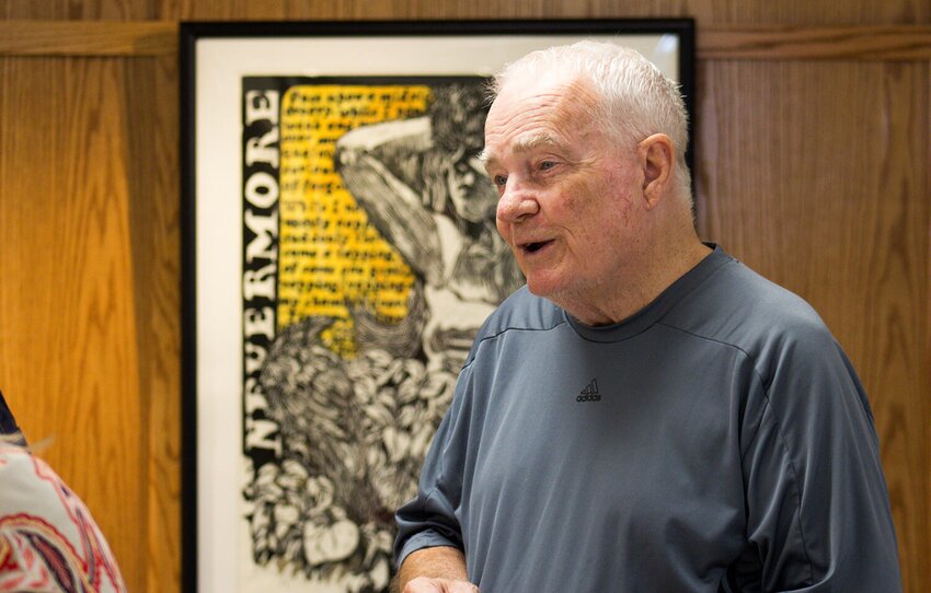 Retired Mineral Area College art educator Jerry Walters was recently honored by the Park Hills-based community college.