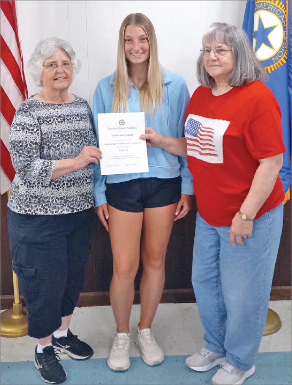 AMERICAN LEGION SCHOLARSHIP RECIPIENT