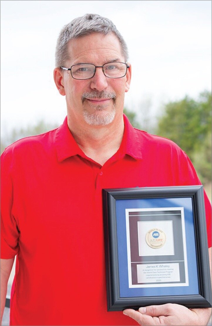 Whaley earns ASE World Class Technician designation