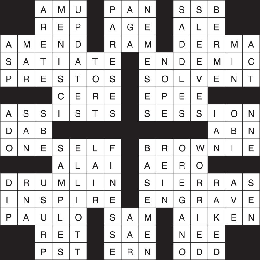 Crossword Puzzle Answers April 1319, 2023 All Point Bulletin