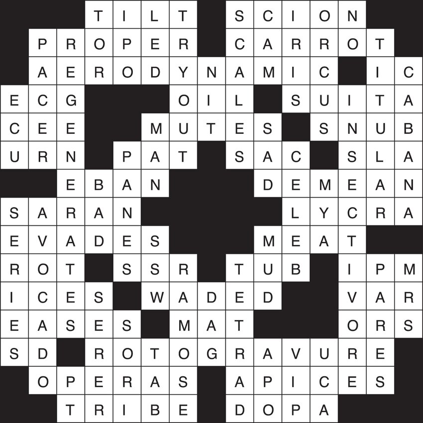 Crossword Puzzle Answers June 1 7 2023 The Northern Light