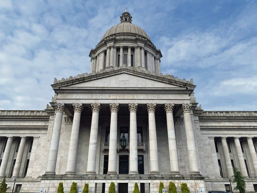 The Washington state Capitol building in Olympia on February 15.