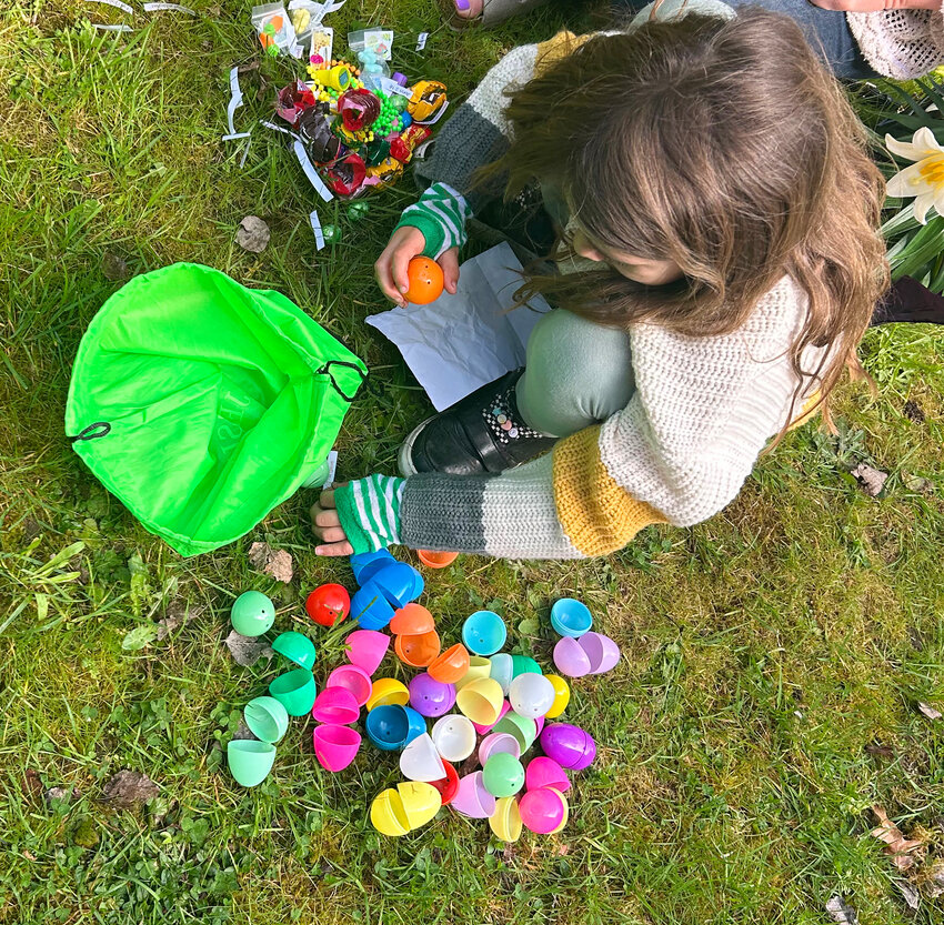 Children dashed across the grass in search of colorful eggs during Easter celebrations in Blaine and Birch Bay, including at the American Legion Post 86 Easter egg hunt on April 19 and Northwood Chapel’s Sunday morning egg hunt on April 20.