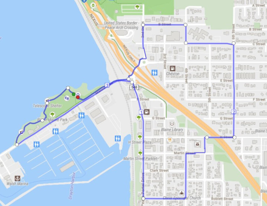 The Blaine Borderline 5k on Saturday, May 31 will start at the Marine Park amphitheater and loop through central Blaine before ending at the park.