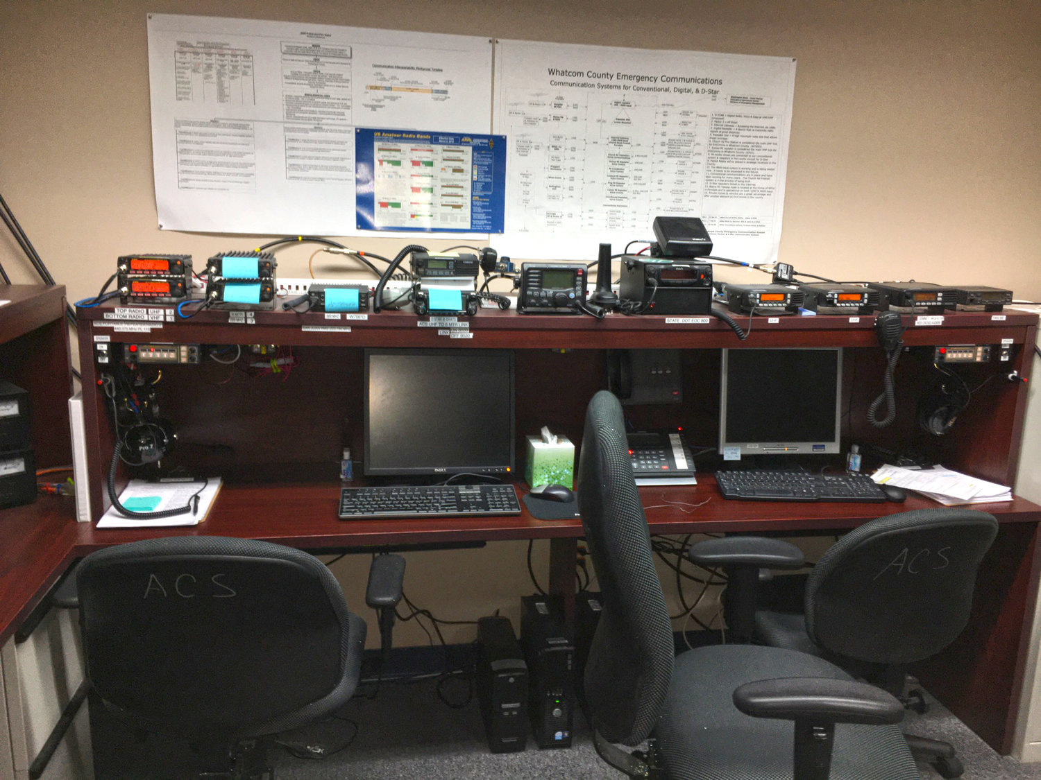 The Blaine Police Department’s Auxiliary Communications Service (ACS) radio room.