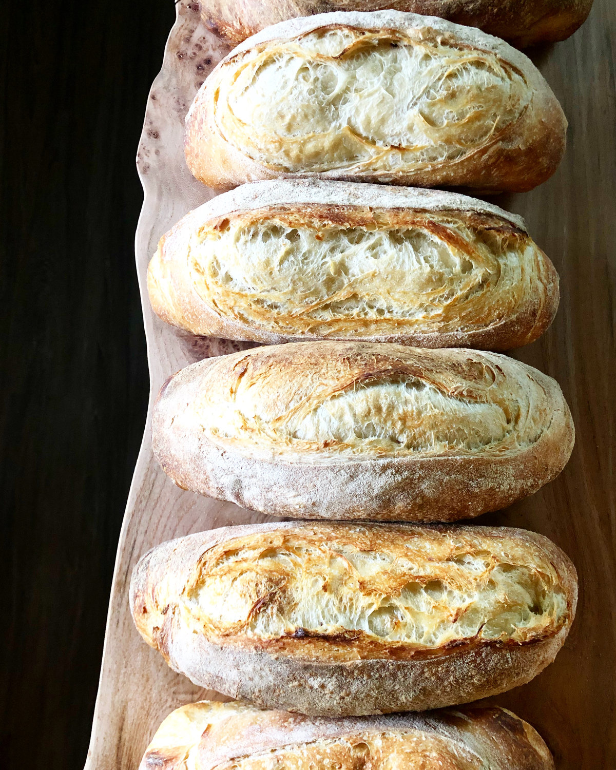 Freshly baked loaves of the original sourdough bread sold by Anna’s @BreadinBlaine.