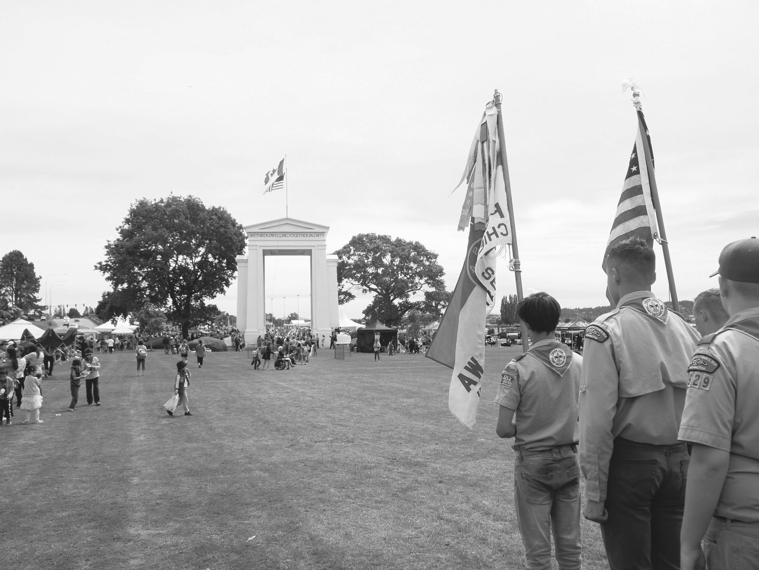 Scouts at Hands Across the Border on June 9, 2019.