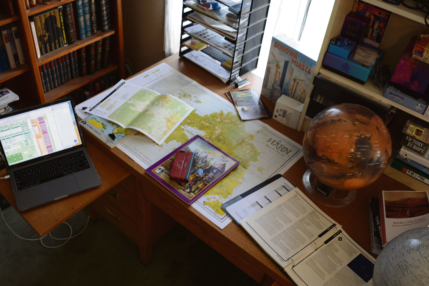 A map, texts and other materials for the creating and playing of Columbia Games role-playing games, HârnWorld and High Colonies.