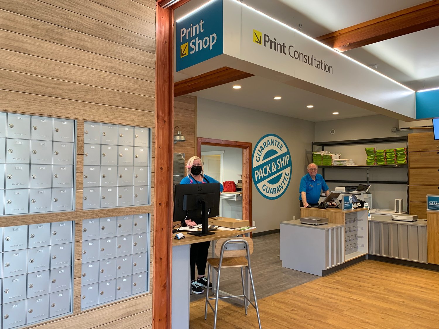 The Point Roberts UPS Store is now open on Gulf Road across from the post office.
Currently hours are 10 a.m. until 4 p.m. Monday - Friday,  Saturday 10 a.m.- 2 p.m. and closed Sundays. Mailbox access is open 24 hours. A business center is available with shipping supplies, print shop, notary and shredding. Melissa and Allan are ready to help.
