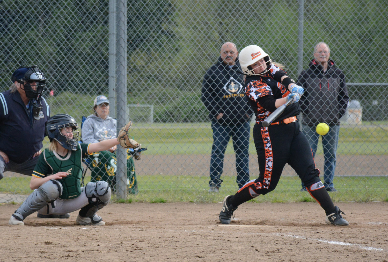 Makenna Wright at bat in the Lady Borderites' 13-1 win over Sehome May 11 at Pipeline Fields.