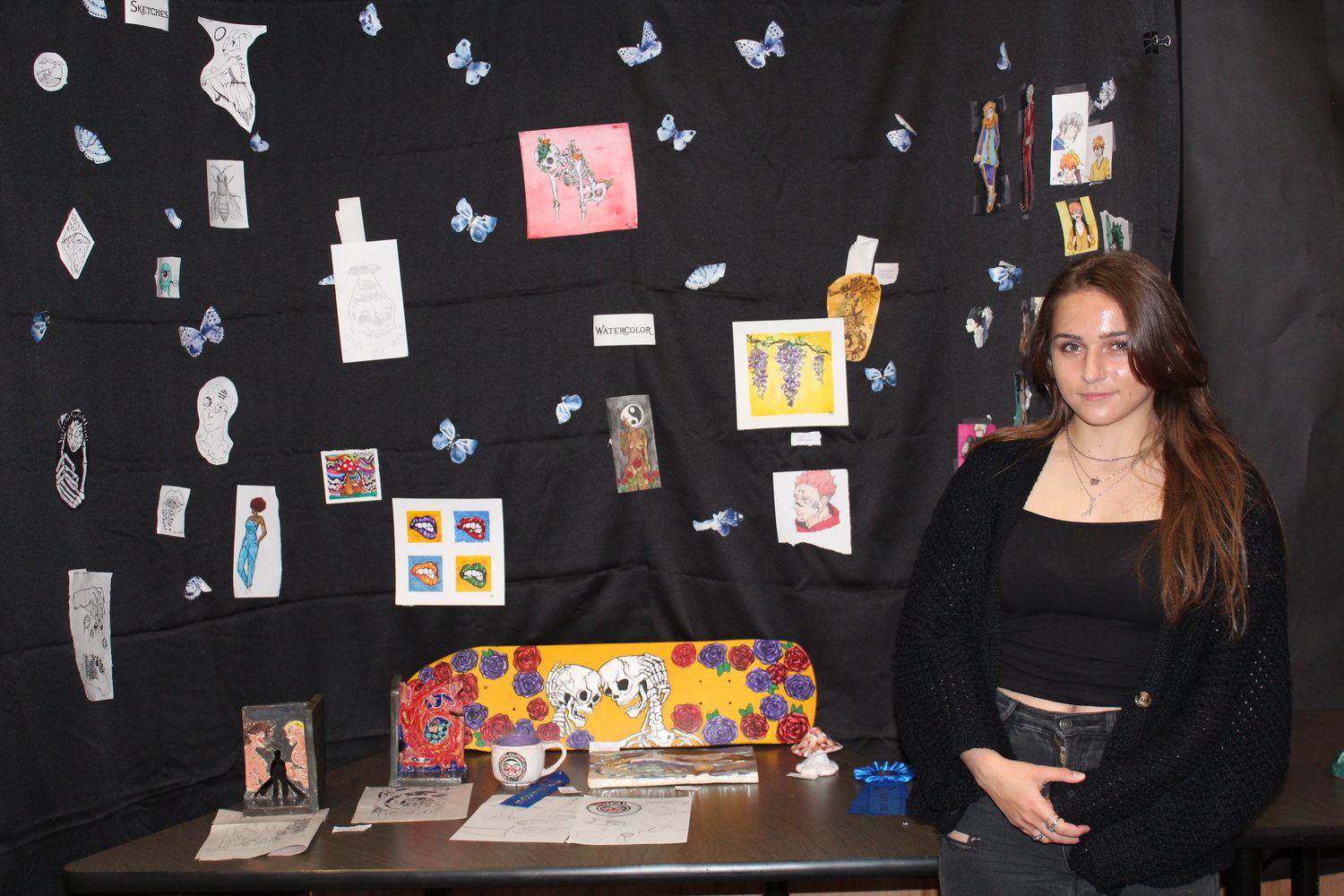 Kylie Lovrich won 1st place in senior art displays.
