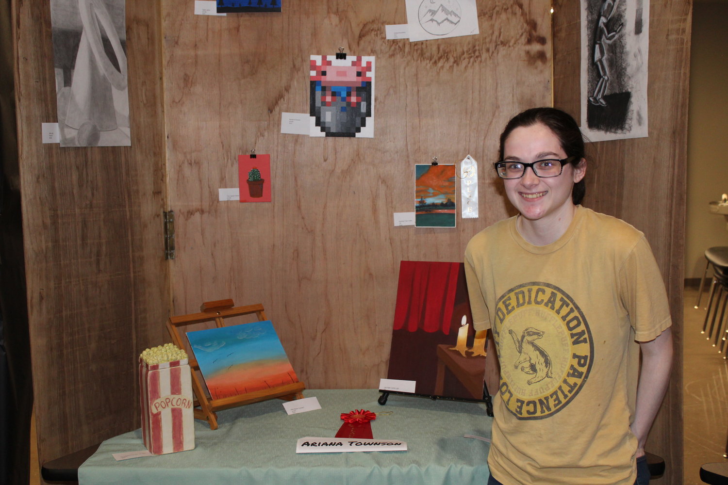 Ariana Townson won 2nd place in senior art displays.