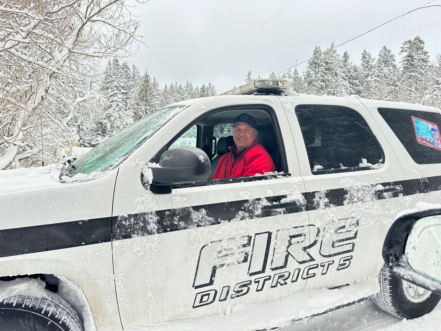 Point Roberts fire chief Christopher Carleton was on the roads early on December 20 to survey the impact of the snowstorm. The district mobilized to help residents and businesses in need.
